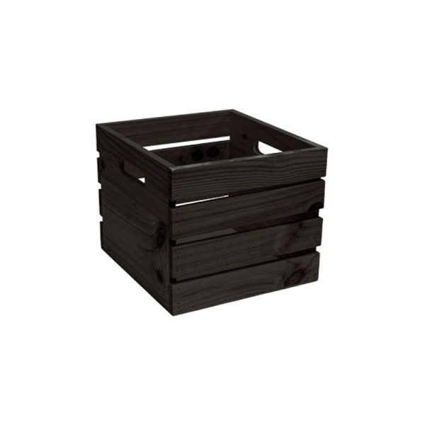 WC323 BK premium slat wall wooden crate 300x300x230mm black.jpg