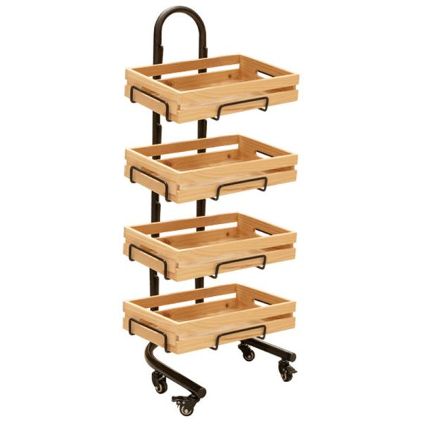 WC4F P 4 tier premium slat sided wooden crate stand set natural iso.jpg