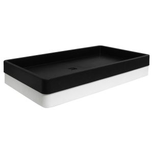 800PT - plastic display tray for gemstones and jewellery - black or white