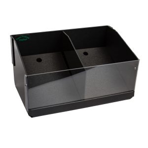 VT425CR-B - clear-front tub with divider and ramps - black