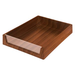VT43C-DWG - medium sized dark woodgrain look clear fronted tub