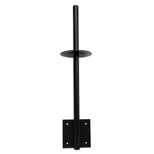 VBDF-PC-BK - side-mount bag dispenser - black powder-coated steel